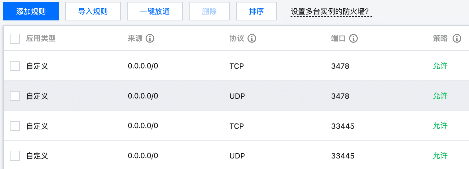 VPS防火墙放行